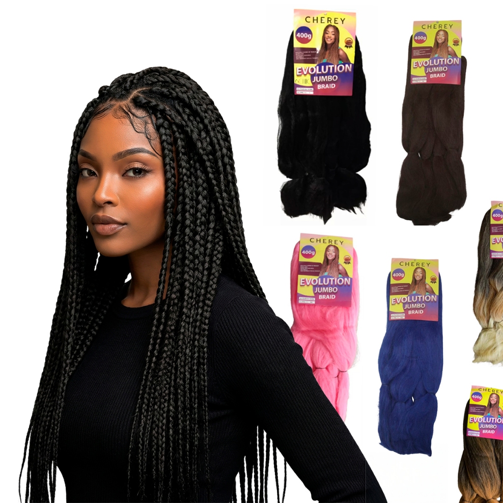 Cabelo Jumbo Sintético Evolution 400g Colorido Cherey