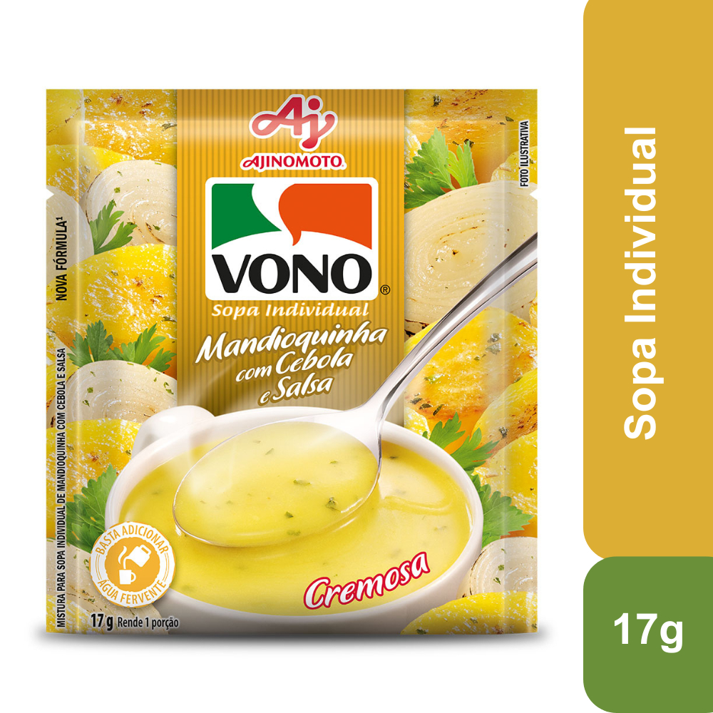 Sopa cremosa VONO® Sabor Mandioquinha com Cebola e Salsa 17G