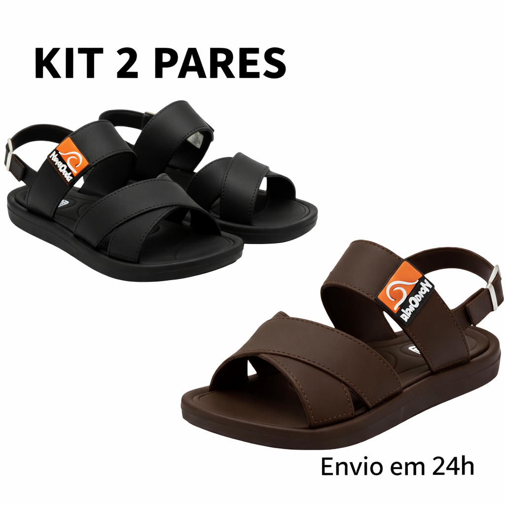 Kit 2 Pares Sandália Infantil Papete Masculina Nova Onda | Leve, Confortável e Antiderrapante em Oferta na Shopee