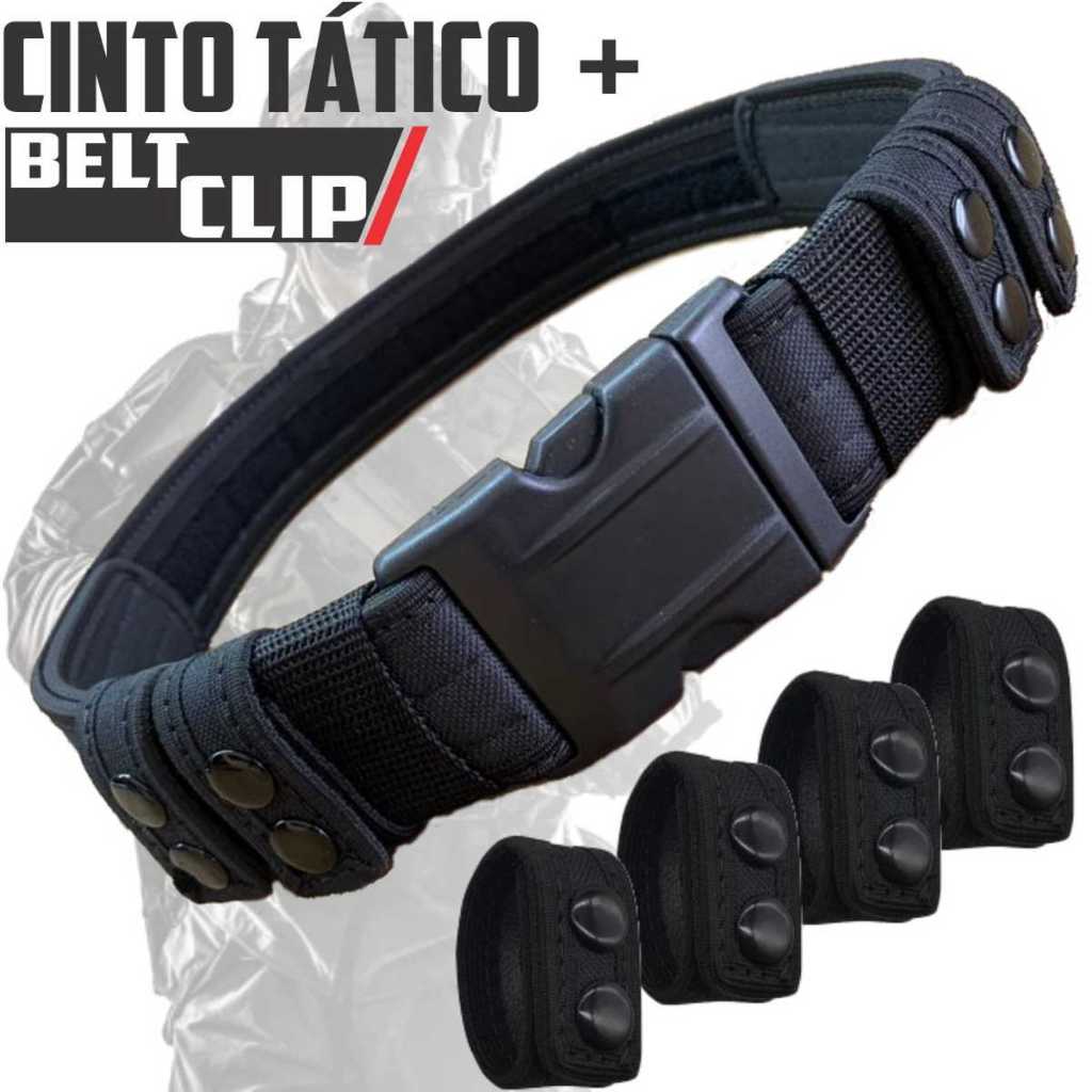 Cinto Tático Militar Com 04 Presilhas Belt Keeper de Fixação.