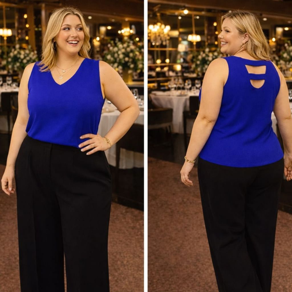 Blusa Regata Duna Plus Size Feminina Decote V G1 G2 G3 Alça Larga Verão Basicas Confortavel Gordinha em Oferta na Shopee