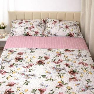 Kit Colcha Cobre Leito Bouti Casal Dupla Face Com Viés em Oferta na Shopee