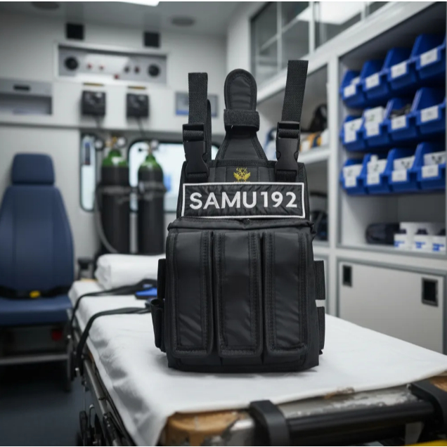 Kit Bornal de perna com Bordado SAMU 192 + Cinto de Guarnição com Protetor Lombar