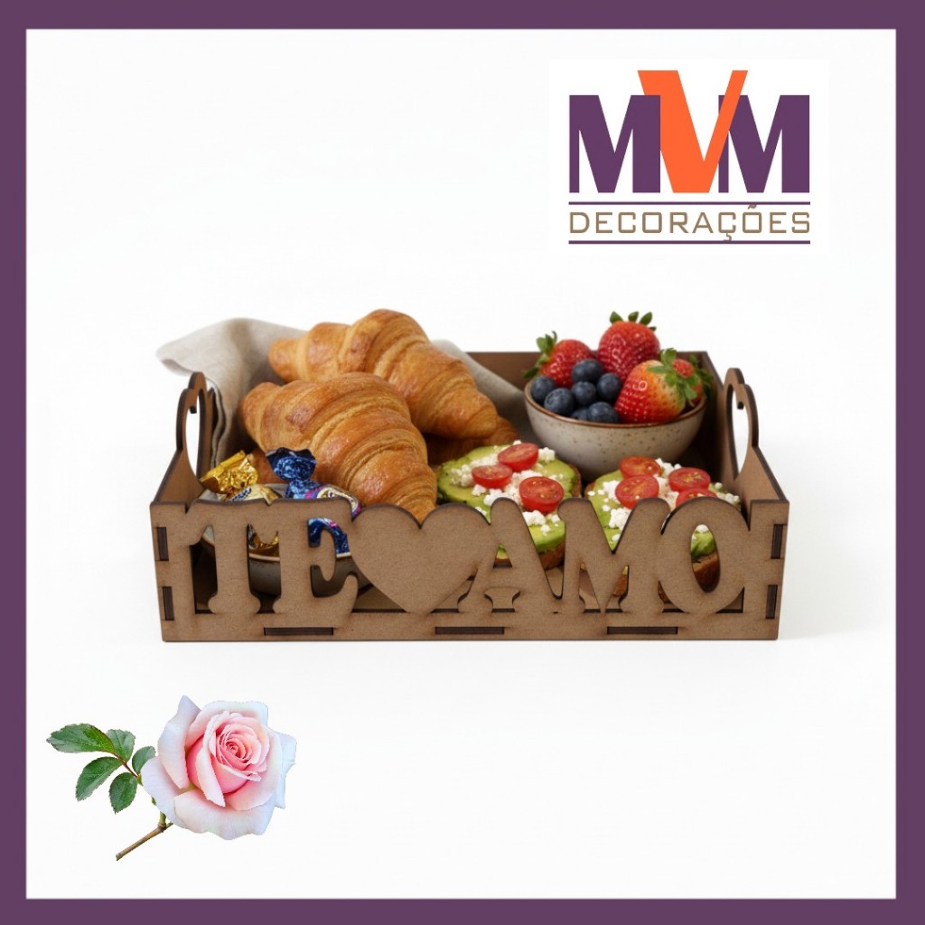 KIT 10 UNIDADES de Bandeja TE AMO para Cesta de Presente MVM DECORAÇÃO em Oferta na Shopee