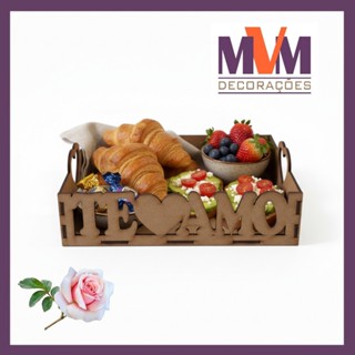 KIT 10 UNIDADES de Bandeja TE AMO para Cesta de Presente MVM DECORAÇÃO em Oferta na Shopee