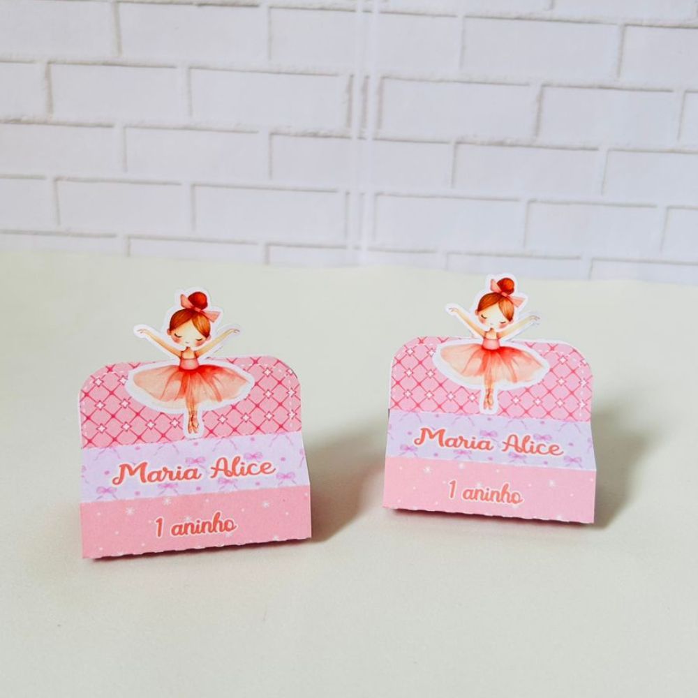 Porta Bis Duplo Bailarina Personalizados /Lembrancinha de Festa /Aniversário