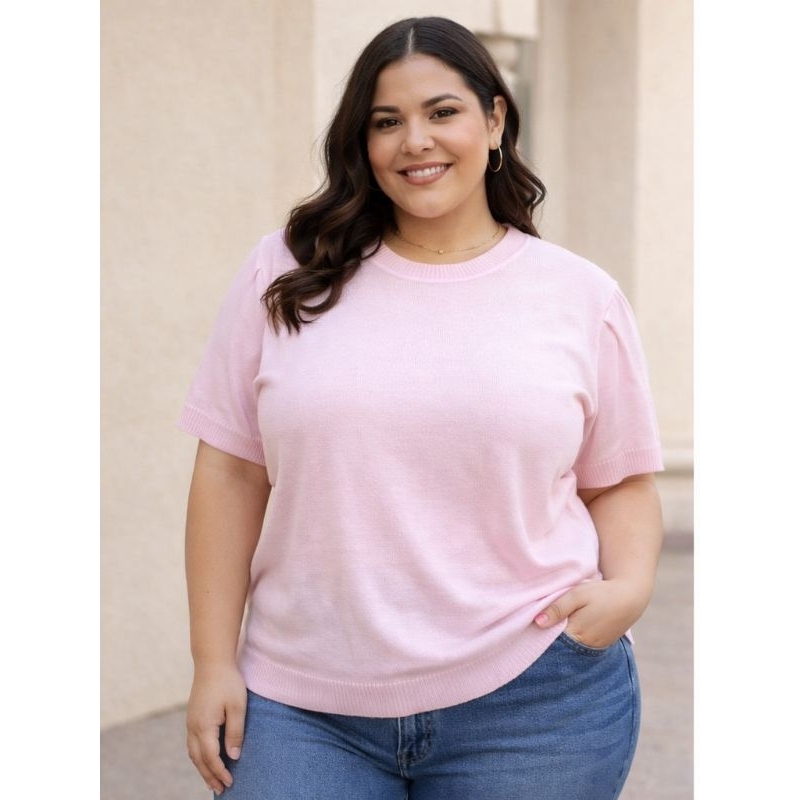 Blusa Plus Size | Blusa Modal Feminina | Blusa Confortável | Moda Plus | Blusa Básica Feminina | Blusa Meia Justa | Moda