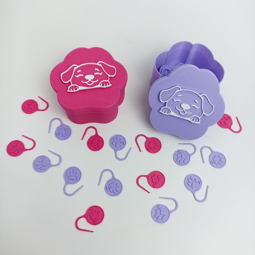 Porta Marcadores de Pontos Cachorrinho + 20 Marcadores Patinha em Oferta na Shopee