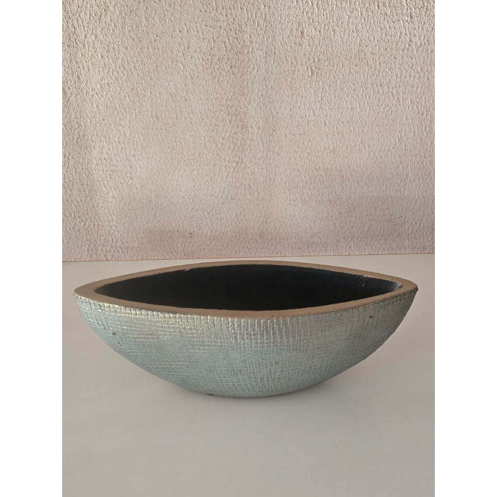 Vaso Barco Decorativo Lumatê Decor 12x35 Cm Elegante Azul-turquesa