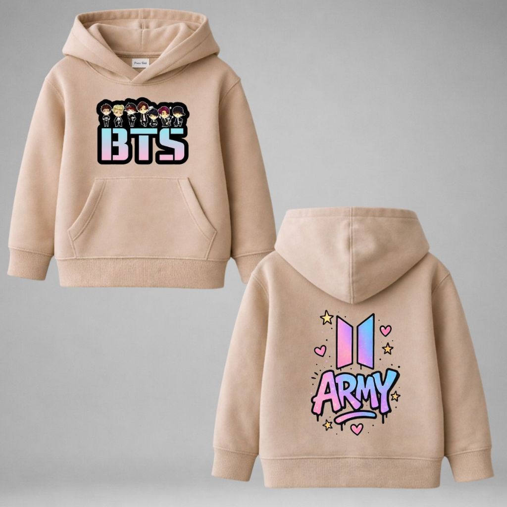 Blusa De Frio Moletom Capuz Infanto Juvenil Bts K-Pop Turnê Fãs Banda Coreana Estilosa Unissex Quentinha