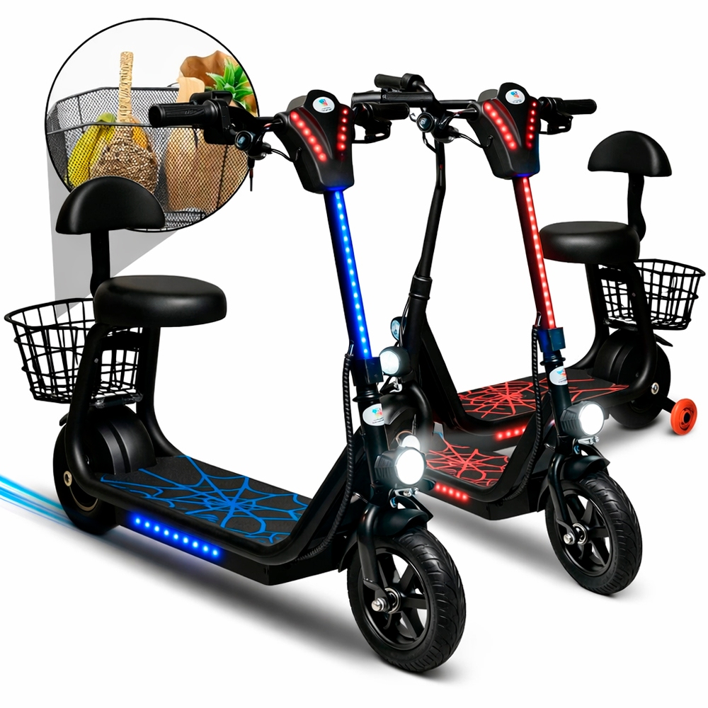 Scooter Elétrica Infantil Patinete Elétrico para Crianças Com Banco Assento 250W Pronta Entrega