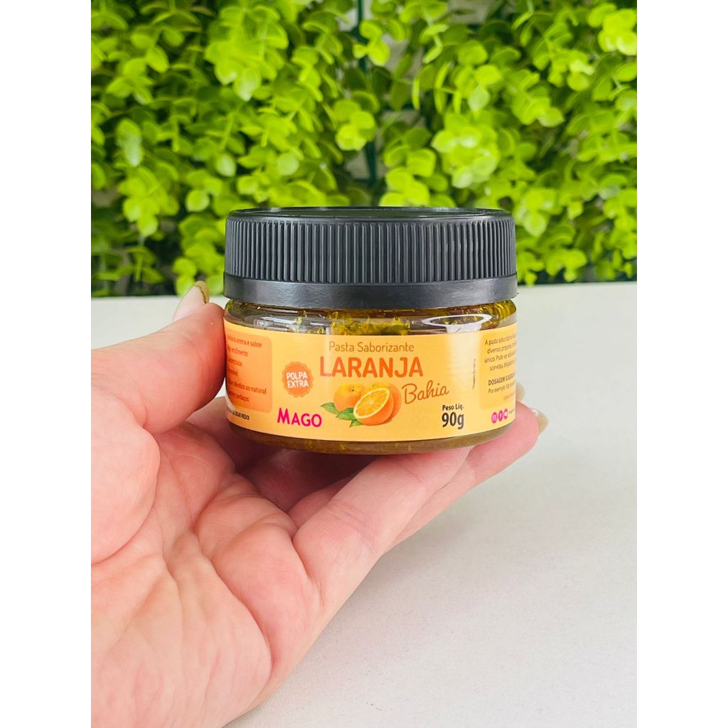 Pasta Saborizante De Laranja 90g Com Pedaços Cor Textura Para Sorvete Bolo Doce Chantilly -  Mago