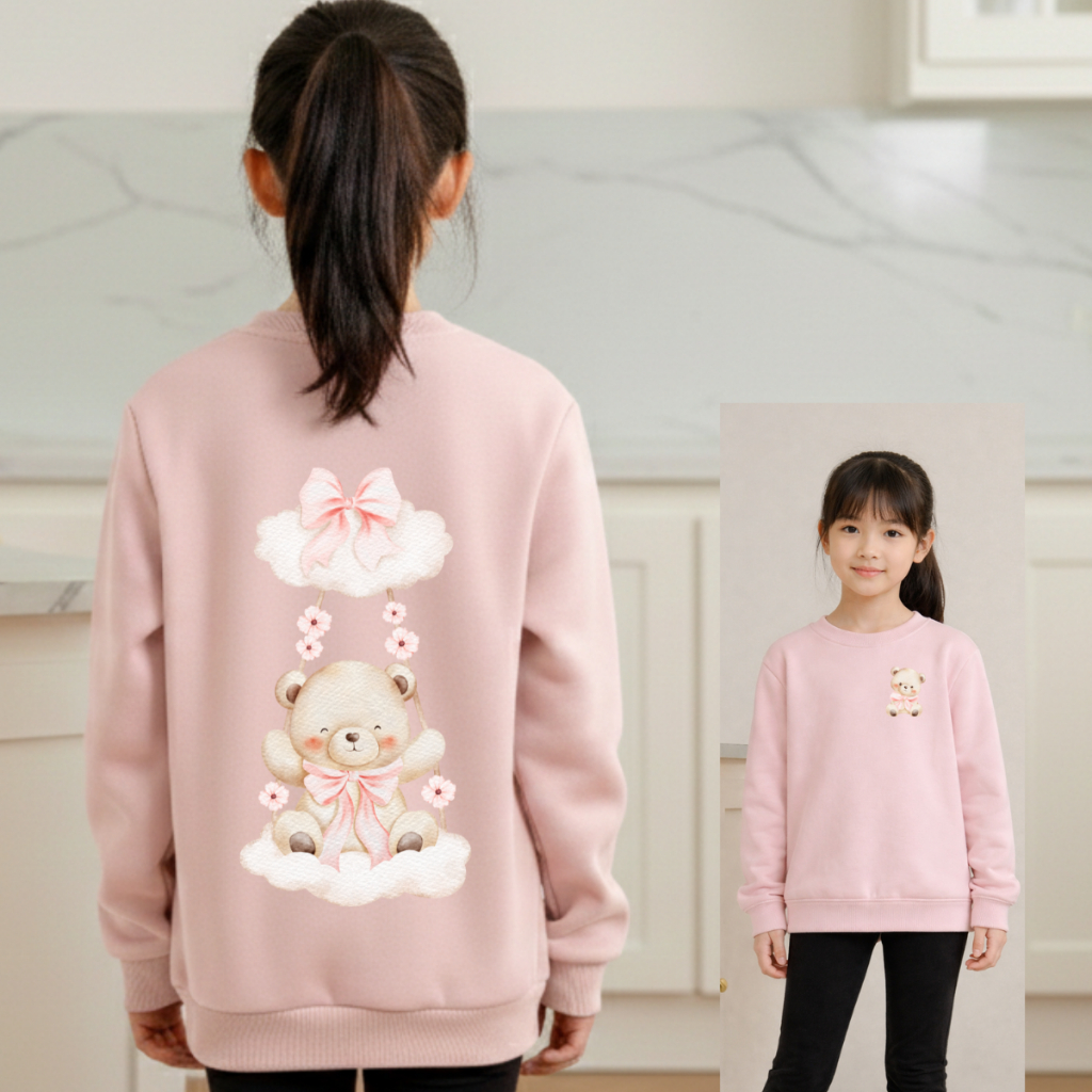 Moletom Infantil Feminino Casual estampa Delicada Moda para Meninas Outono/Inverno 02 ao 12 em Oferta na Shopee