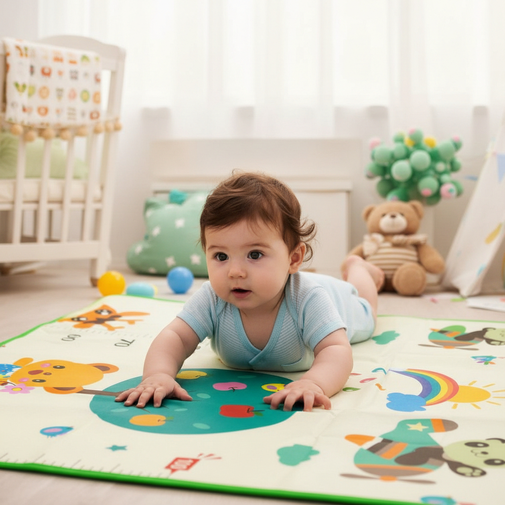 Tapete de Atividades Térmico Infantil Bebê Tatame Interativo Dobrável Menino Educativo Emborrachado