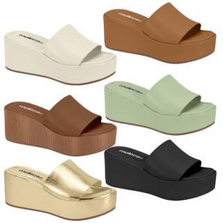 Tamanco Feminino Plataforma Slide Moleca Confortável Estilosa 5566.100