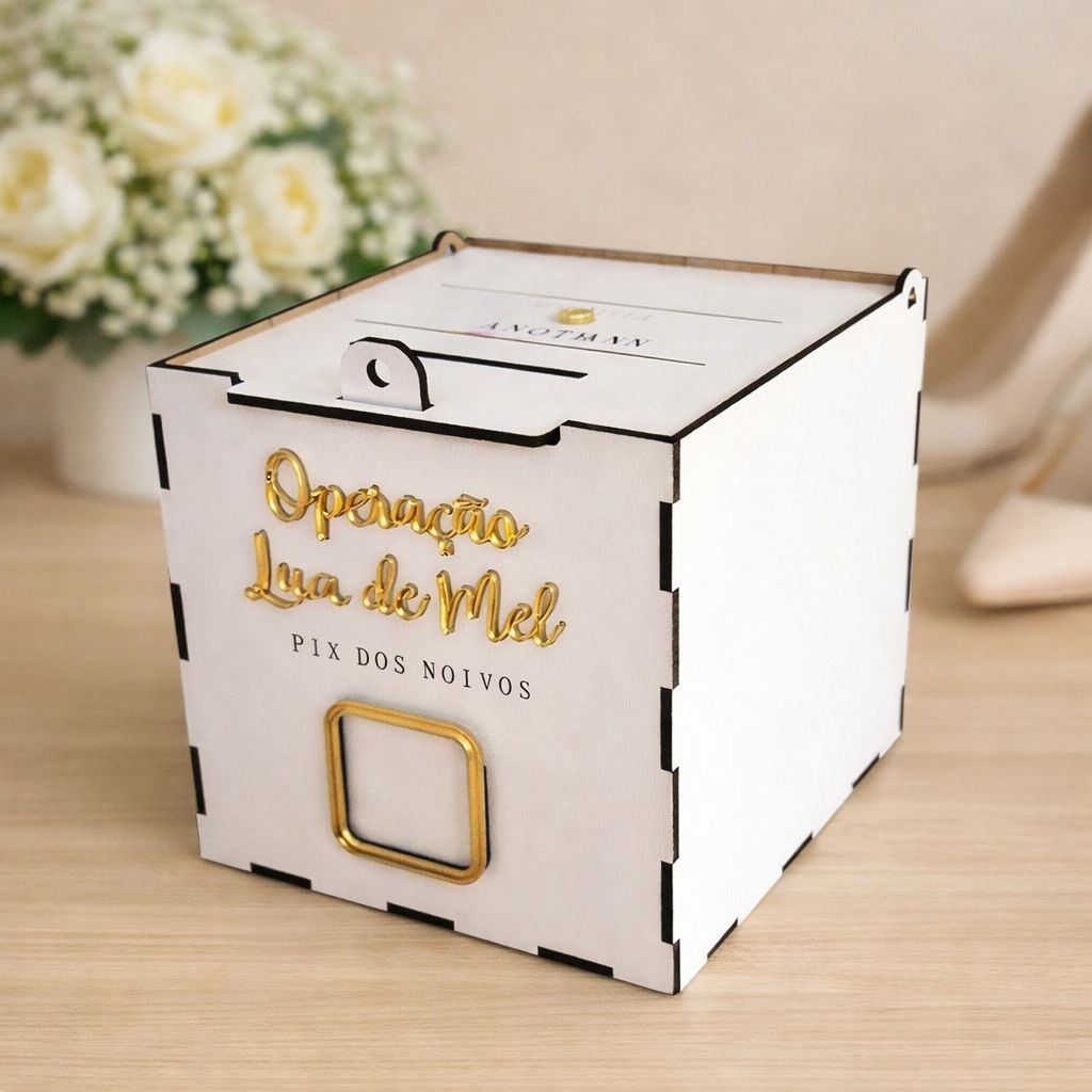 Caixa Gravata ou Operação Lua de Mel PIX dos Noivos MDF Personalizada Casamento em Oferta na Shopee
