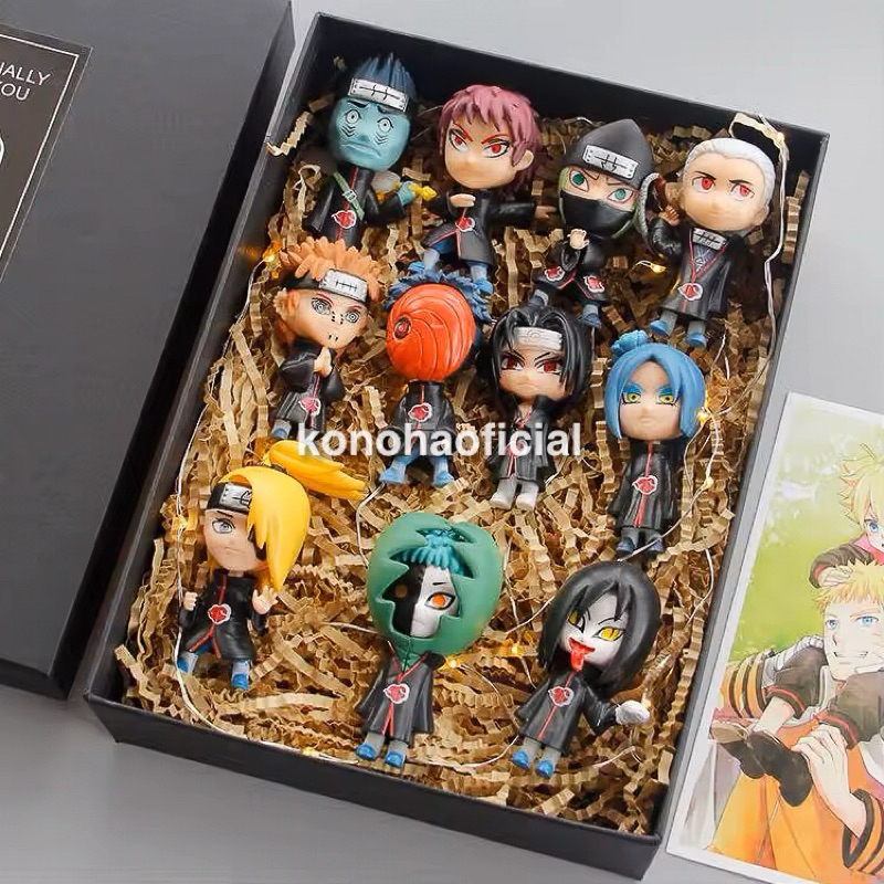 11 Bonecos Akatsuki Naruto Anime Action Figure Boneco de Decoração Brinquedo Anime Miniatura Colecionáveis Para Presente