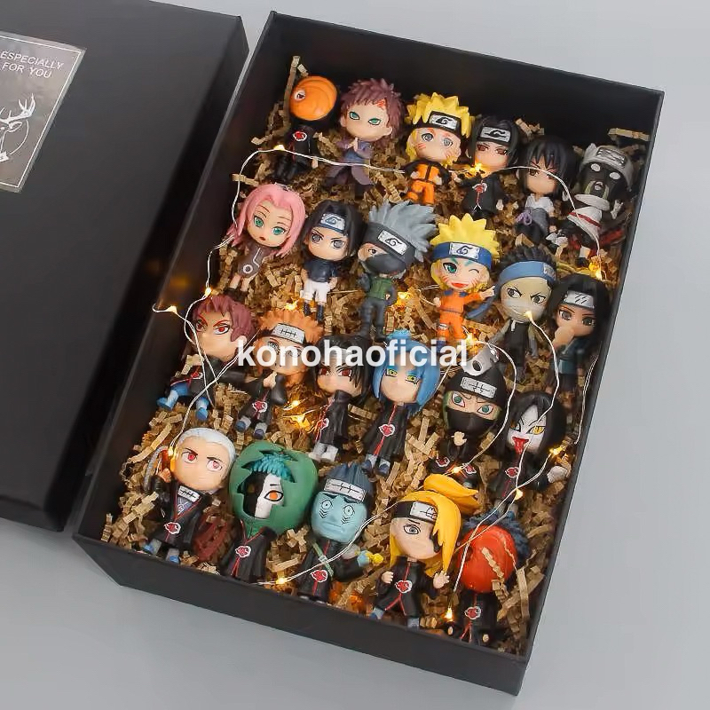 Bonecos Akatsuki Action Figure Miniatura Colecionável do Anime Naruto Itachi Uchiha Tobi Zetsu Deidara Hidan Kisame Pain