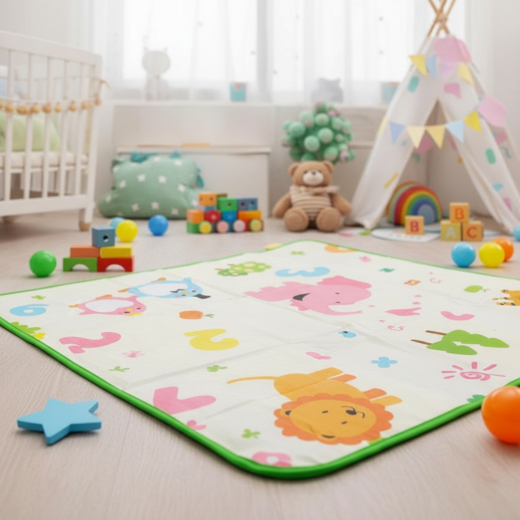 Tapete de Atividades Térmico Infantil Bebê Tatame Interativo Dobrável Menina Educativo Emborrachado