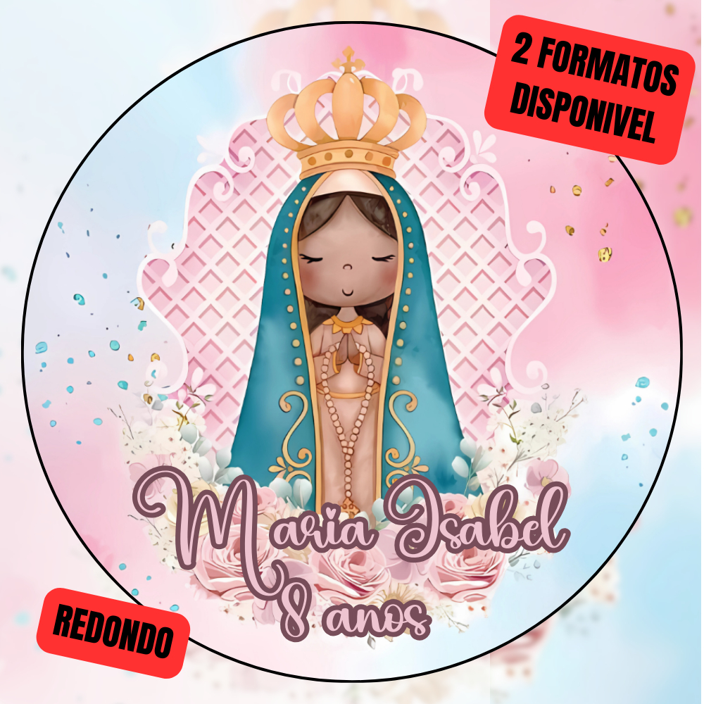 Kit Etiquetas Adesivas Nossa Senhora Aparecida -Lembrancinha Decoracao personalizado Adesivo Aniversário Infantil em Oferta na Shopee