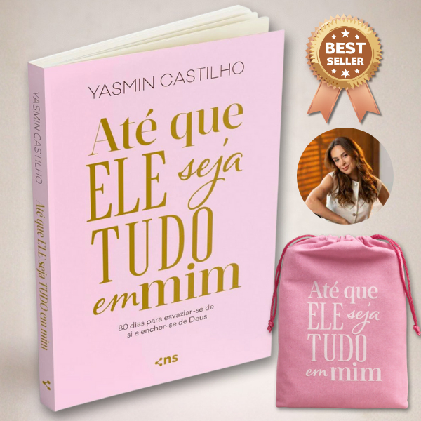 Kit Até que Ele seja tudo em mim + Bag Yasmin Castilho Livro Devocional 80 dias em Oferta na Shopee