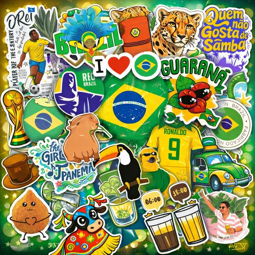 Adesivos Brasil, Sticker Brasileiros, Copa do Mundo