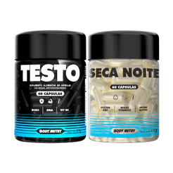 Kit 1x Testo, 60 Cáps + 1x Seca Noite (Sem Cafeina) 60 Cáps | Magnésio e Triptofano - Body Nutry