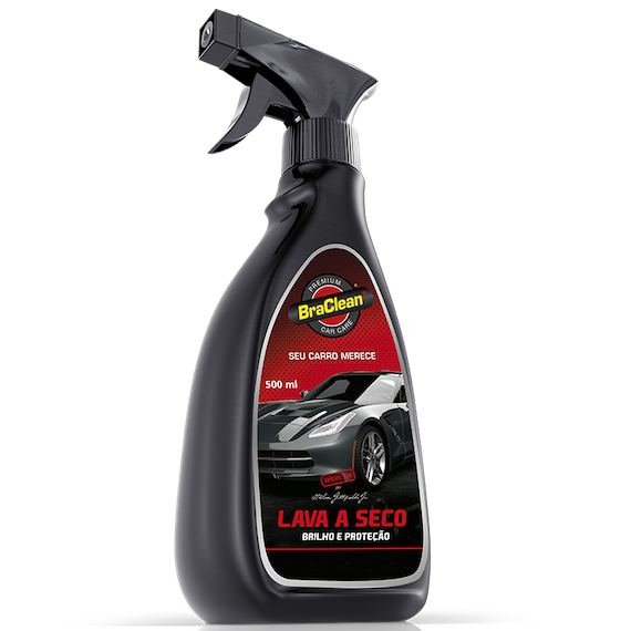 Melhor Lava a Seco 500ml uso rapido sem agua limpeza externa e brilho para carro BraClean em Oferta na Shopee