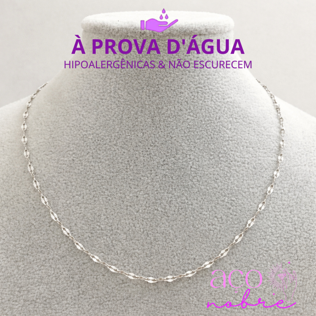 Choker Singapura Aço Inox Banho ouro 24k PVD Não Escurece Gargantilha Delicada em Oferta na Shopee