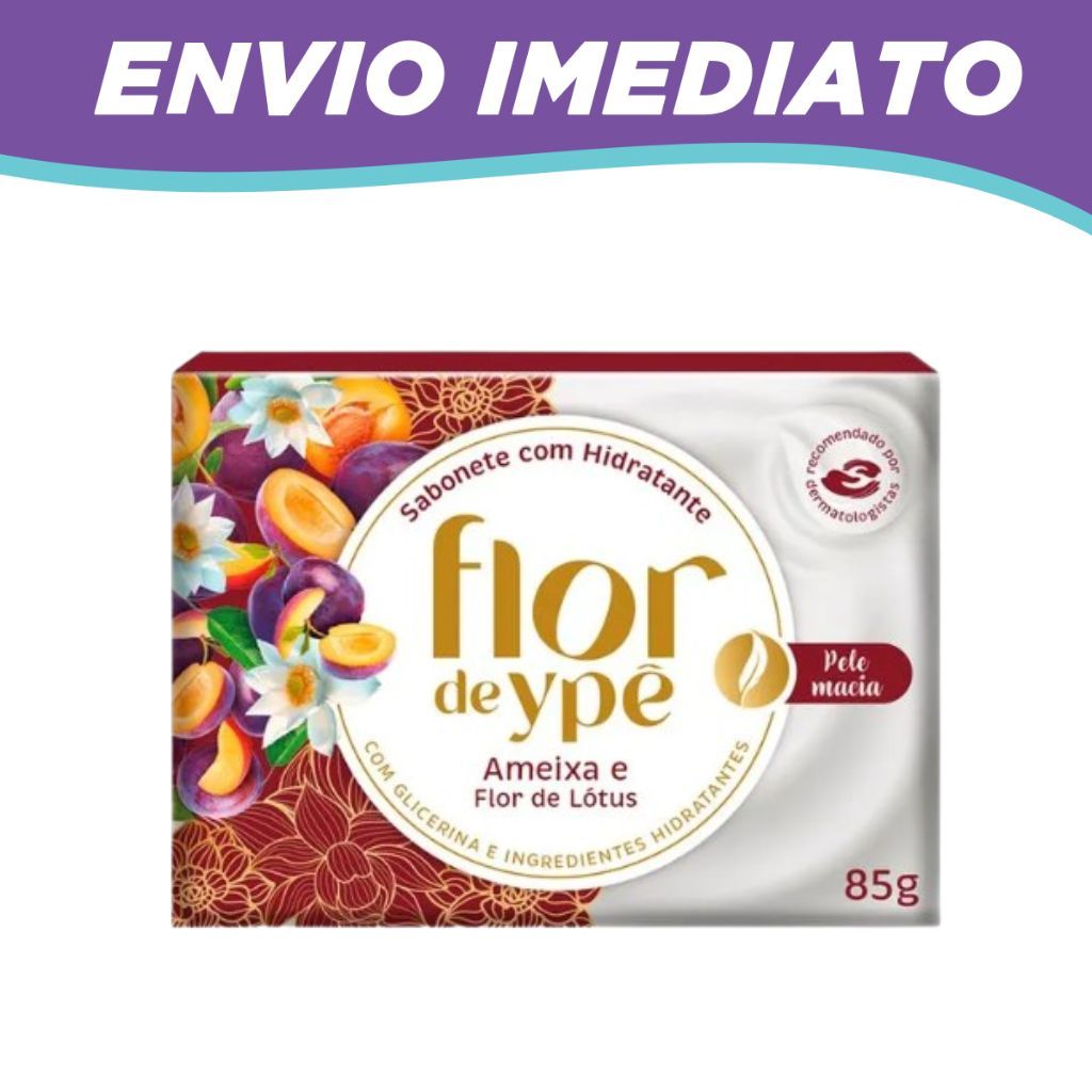 Sabonete com Hidratante Flor de Ypê Ameixa e Flor de Lótus