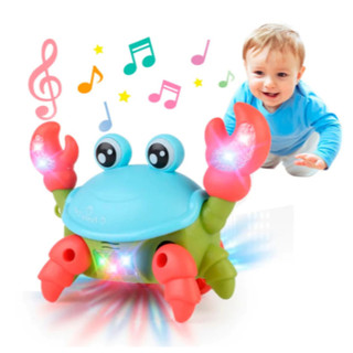 Caranguejo Brinquedo Fujão Musical Som Luz e Movimento Siri Caranguejo Musical Unissex