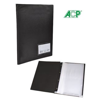 Pasta Catálogo A4 Com Visor 50 Plásticos Acp 122 Preto em Oferta na Shopee