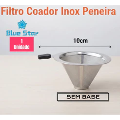 Filtro Coador De Café Inox - Peneira Aço Reutilizável - AV - Promoção Envio Imediato Até 13h