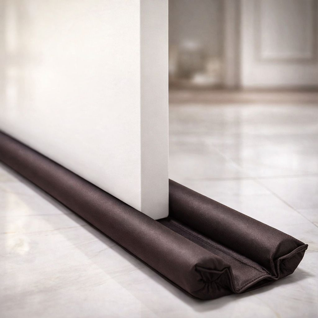 Protetor Veda Porta Impermeável Duplo Ajustável 80cm Bloqueia Entrada de Água, Poeira, Baratas e Ratos em Oferta na Shopee