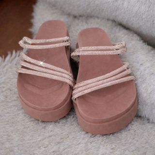 Papete Fashion Feminina Com strass Ate o 44 Glamour Luxo em Oferta na Shopee