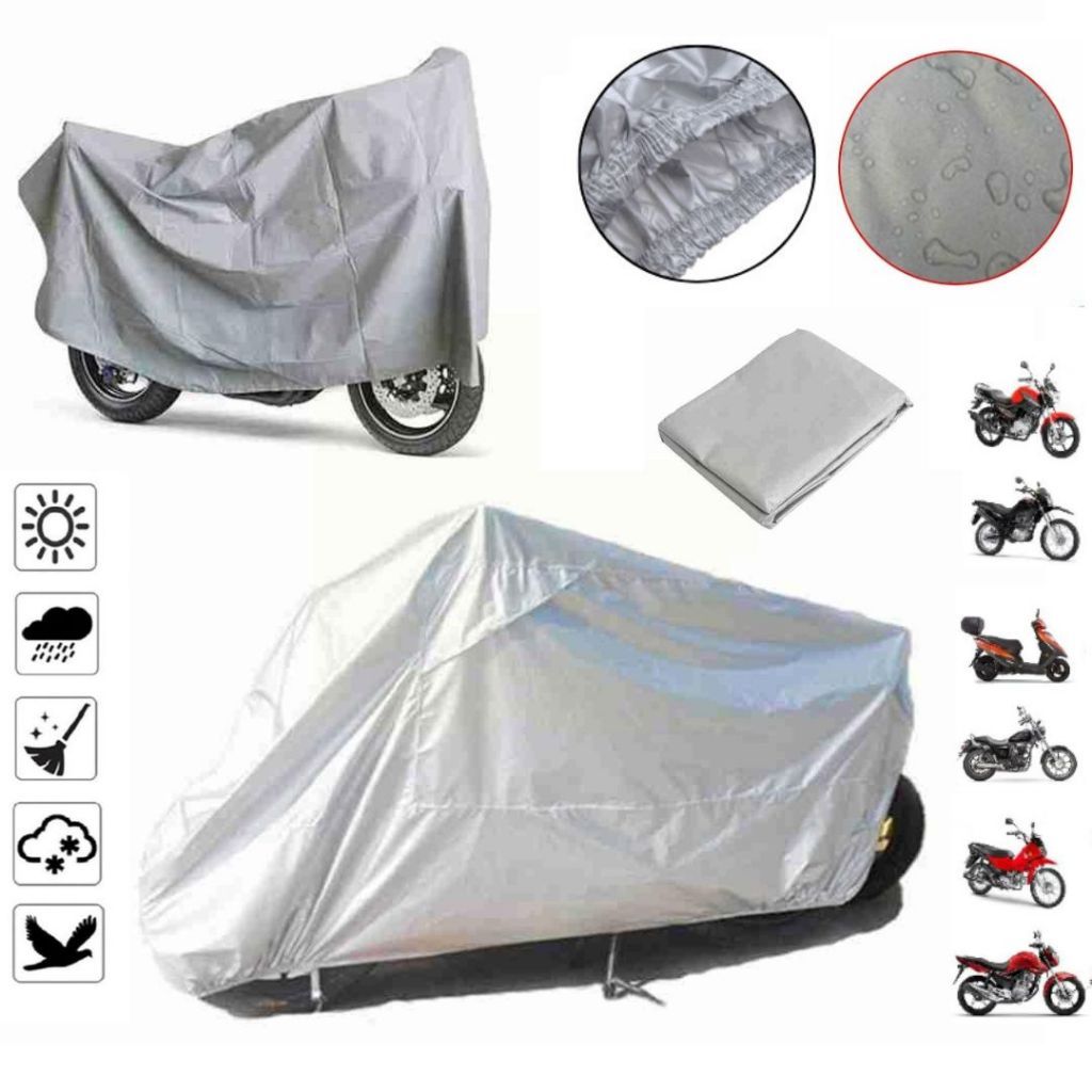 Capa para Moto Impermeável Premium Proteção contra Chuva, Sol e Poeira em Oferta na Shopee