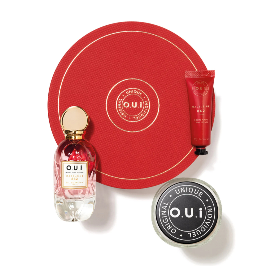 Estojo Madeleine 862 (Perfume 75ml, Hidratante 200g, Hidratante 30g) Oui Paris