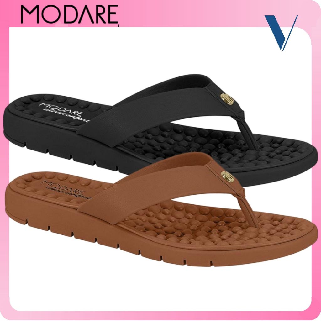 Chinelo Modare Ultra Conforto Palmilha Massageadora Ortopédica Esporão Falcite Plantar Leve Bolinhas em Oferta na Shopee