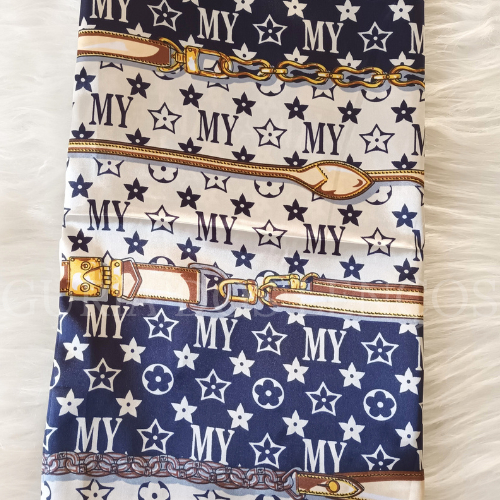 Lenço Feminino Cetim Quadrado 90x90 Estampado Elegante para Cabelo, Pescoço e Bolsa