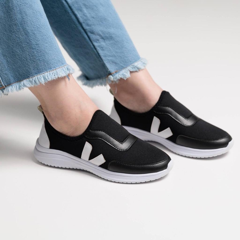 Tênis Feminino Moderno Calce Facil Conforto Estilo Tênis Casual Tênis Esportivo Tendência Tênis
