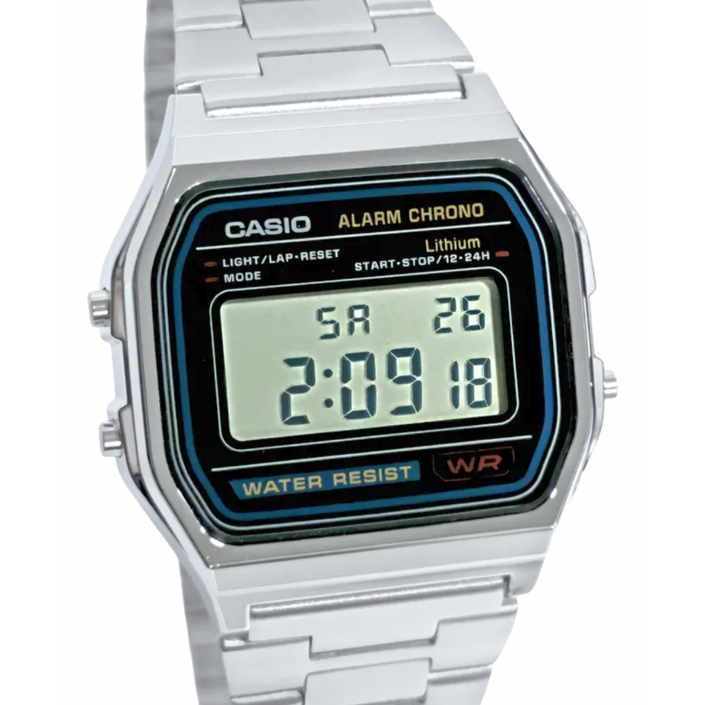 Relógio Casio Digital Vintage Unissex Prateado A158WA-1DF em Oferta na Shopee