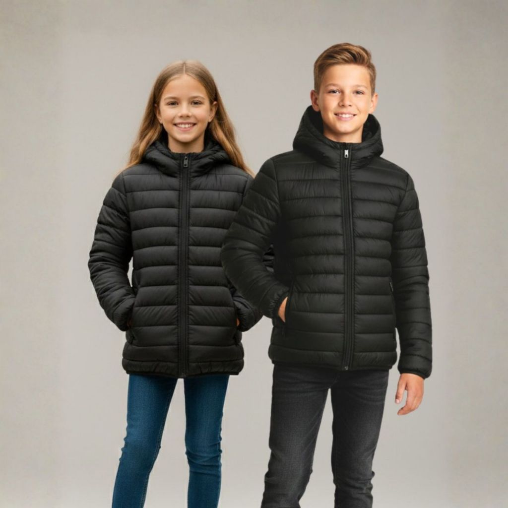 Jaqueta Puffer Bobojaco Frio Inverno Grosso Quentinha Teen Juvenil para Adolescentes Corta Vento