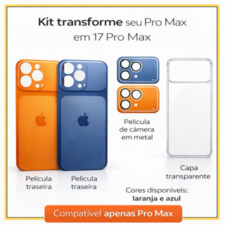 Kit Transforme seu Pro Max em 17 Pro Max – visual novo em minutos em Oferta na Shopee
