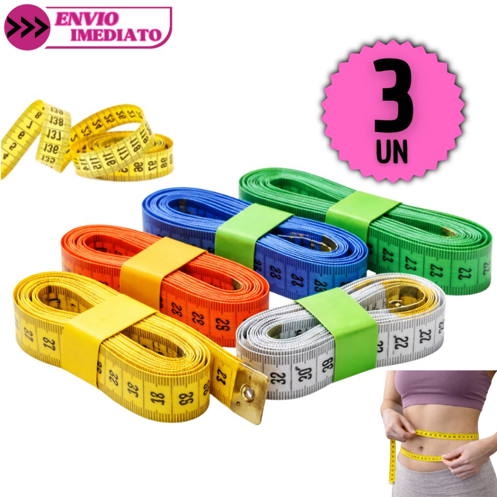 Fitas Métricas Corporal Premium 3 UNID Academia Costura Medição Precisa Trena Envio Rápido