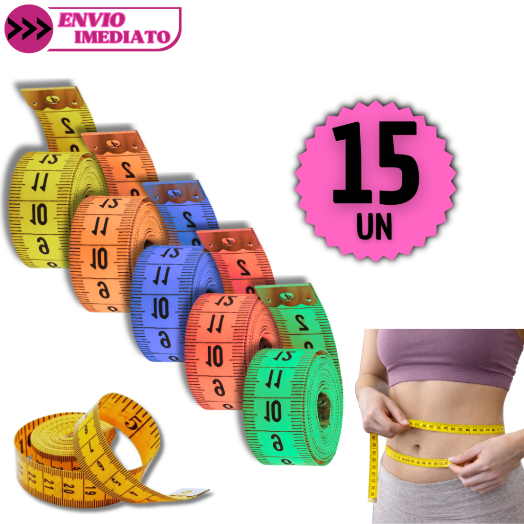 Kit 15 Fitas Métricas Corporal 150cm Linha Premium Costura Academia Medição Corpo Trena Costureira em Oferta na Shopee