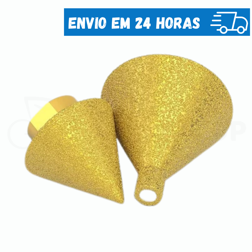 Broca Chanfradora Diamante M10 38mm/50mm Polimento e Abertura de Furos em Cerâmica Mármore Granito