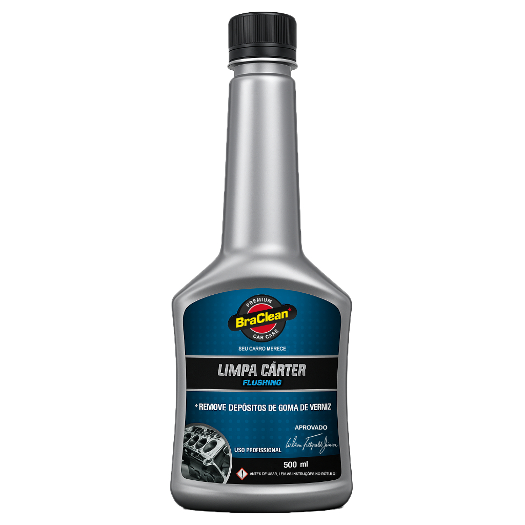 Melhor Limpa Carter Flushing 500ml pré troca de óleo remove resíduos internos do motor BraClean em Oferta na Shopee