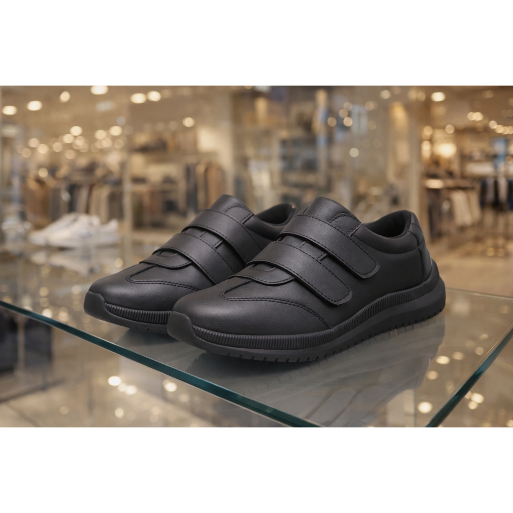 Tênis feminino sapatênis ortopédico anatômico antiderrapante com velcro fácil de calçar promo em Oferta na Shopee