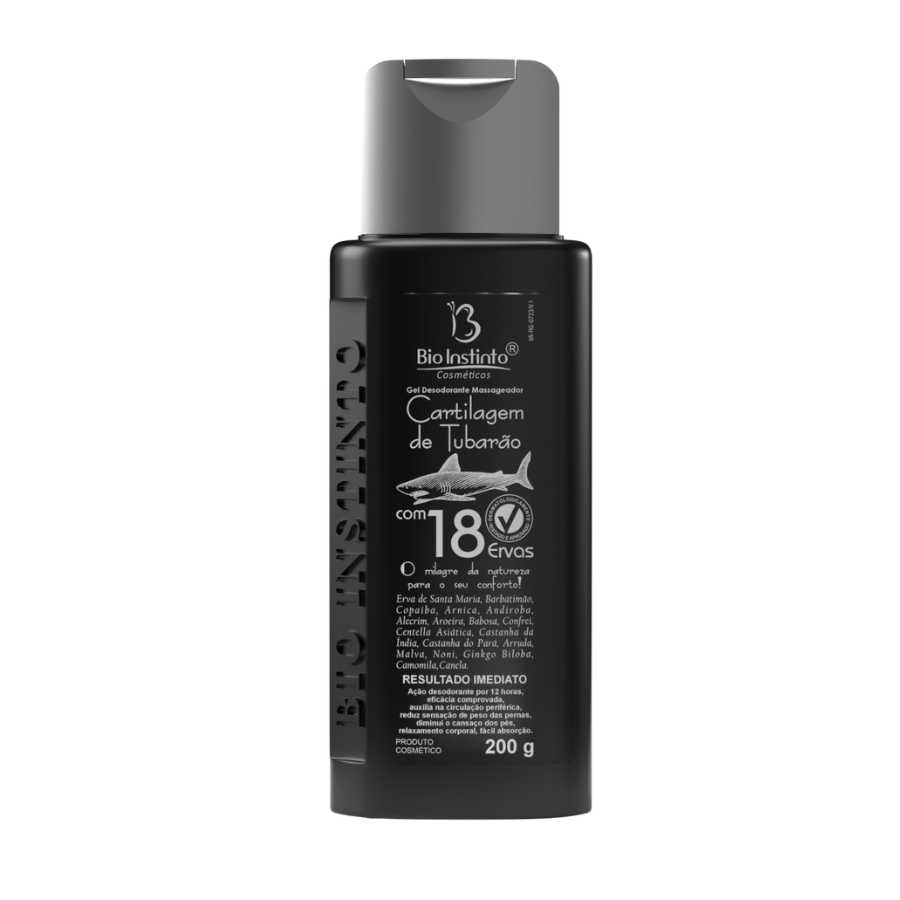 12 Gel Massageador Cartilagem de Tubarão com 18 Ervas Bio Instinto 200g