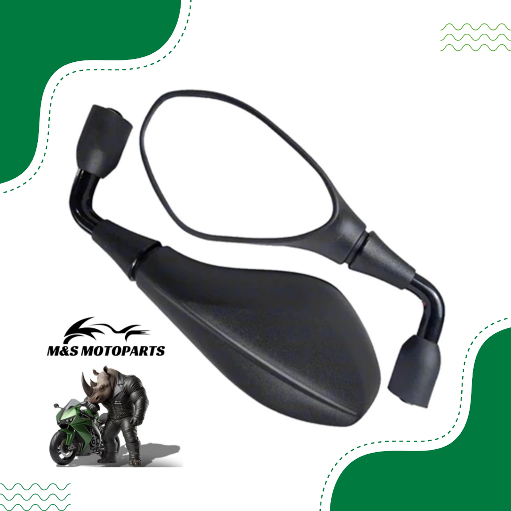 Retrovisor Bmw F800 Haste Curta Rebaixada 90° Convexa Moto Rosca Honda ou Yamaha
